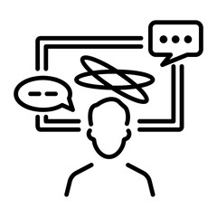 Media manipulation line style icon 