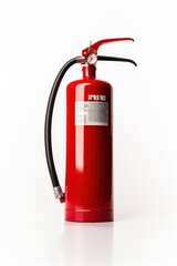 Obraz premium Red Fire Extinguisher on White Background