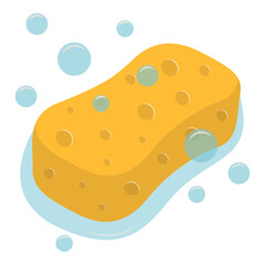 Cleaning Tools Clipart. Housekeeping Accessories. Isolated on White Background.