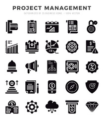 Project Management icons set. Vector illustration.