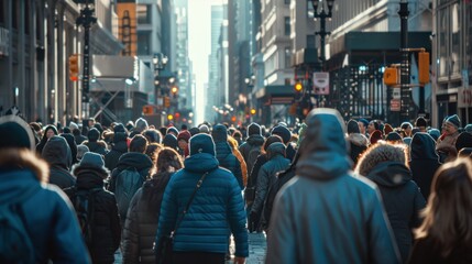 Obraz premium The Urban Winter Crowd