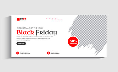 Black Friday Sale Social Media Facebook Cover or Web Banner Template