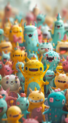 Fototapeta premium cute_aliens_toys
