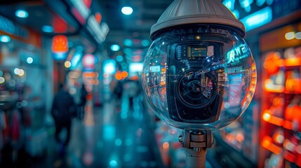 Surveillance Camera in a Busy Urban Environment - Generative AI