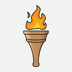 Vector illustration Torch. Vector design Torch. Torch Vector Cartoon design illustration and icon for website, digital and print