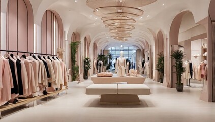 Indoor photo of fashion retail interior design
