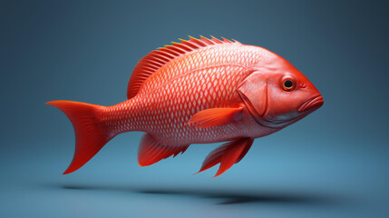 Fototapeta premium Stunning bass fish swimming gracefully against a clean background. Ideal for food and underwater animal lovers.