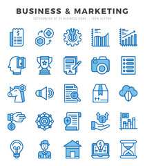 Business & Marketing icon pack for your website. mobile. presentation. and logo design.