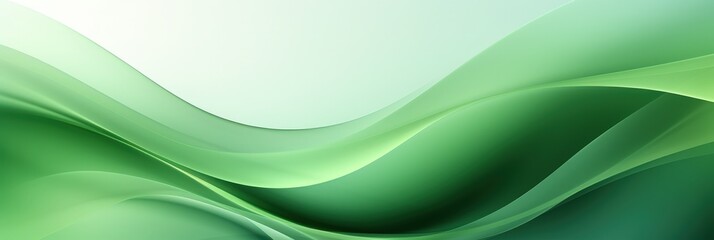 Abstract Green Waves Background