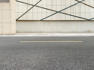 empty copy space in front of modern office buildings in downtown of city center.