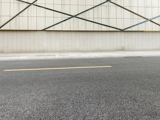 empty copy space in front of modern office buildings in downtown of city center.