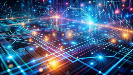 Obraz premium This is an image of a circuit board.