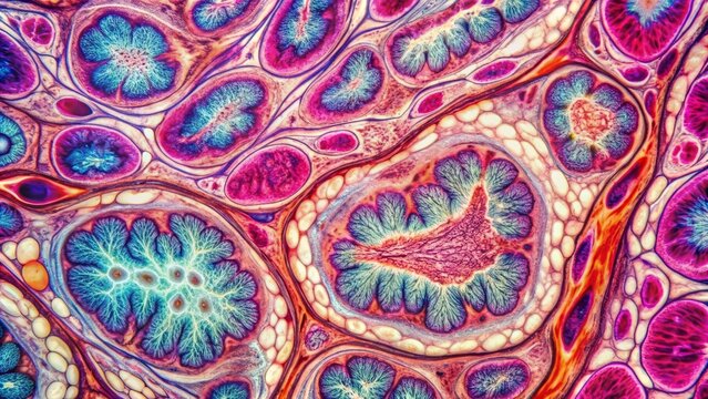  This is an image of a cross section of the human pancreas.