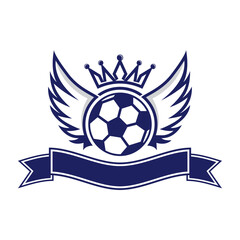 Obraz premium Soccer club logo vector icon design