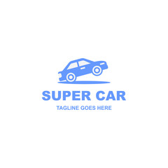Simple car logo design vector on white background