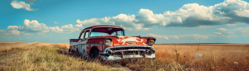 Loneliness of the Road: Vintage Car Abandoned Due to Expensive Fuel Crisis