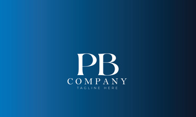 Fototapeta premium PB logo, Business logo, Gaming logo, Clothing logo, Letter logo