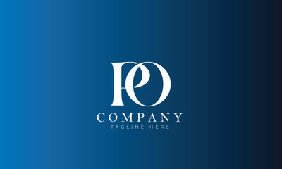 PO logo, Business logo, Gaming logo, Clothing logo, Letter logo