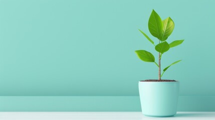A motivational stock photo symbolizing business growth and empowerment, featuring a flourishing plant and a bold, uplifting design. The image is designed with ample copy space for adding personalized