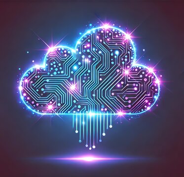 An illustration of a cloud symbol representing cloud computing