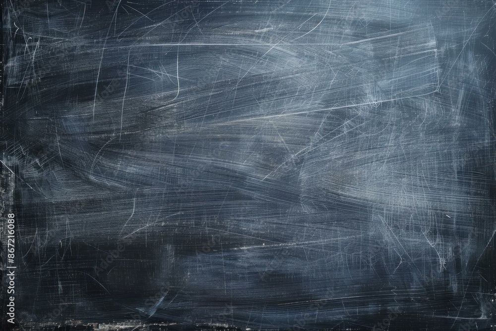 Poster empty blackboard showing chalk writing traces texture