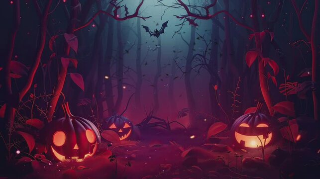 halloween background with pumpkin