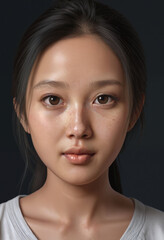 Fototapeta premium Portrait of a asian girl cute-fine-face