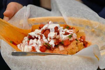 ファーマーズマーケットで買ったタマル（tamale）