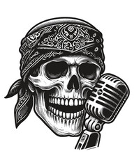 Obraz premium Skull Rock Star