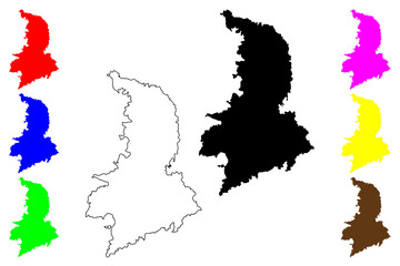 Syros island (Hellenic Republic, Greece) map vector illustration, scribble sketch Siros or Syra map