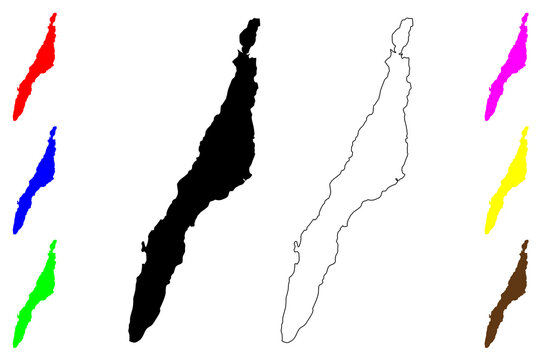 Cebu island (Southeast Asia, Republic of the Philippines, Visayan Islands or archipelago) map vector illustration, scribble sketch Province of Cebu, Sugbo map