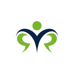 Initial RR Human Simplicity Business Creative Design Logo