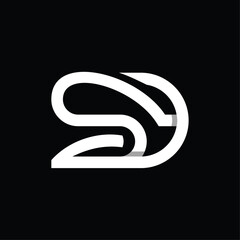 Initial SD Or DS Line Modern Business Simplicity Creative Design Logo