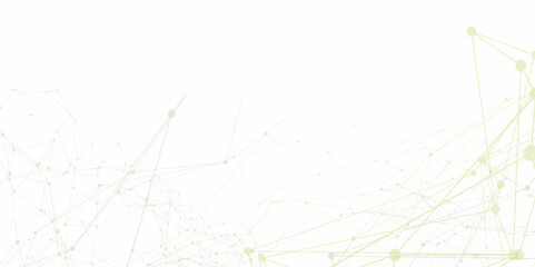 Abstract connecting dots and lines with geometric background. Geometric plexus structure cybernetic concept. Internet connection network high digital technology with connecting points and lines.