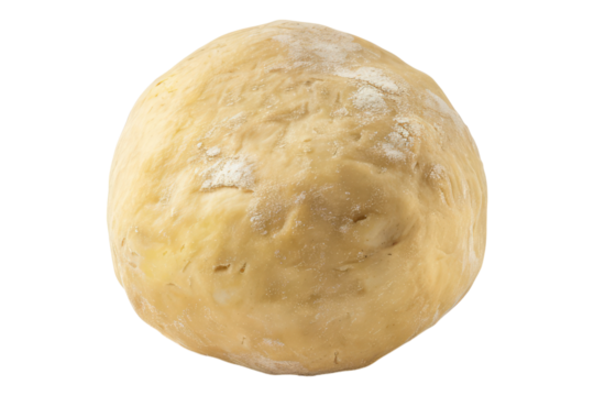Raw dough isolated on transparent background