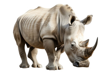 Obraz premium Rhinoceros animal isolated on transparent background