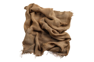 Rustic burlap isolated on transparent background