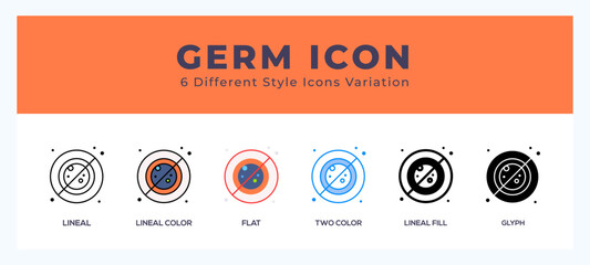 Germ vector icons designed. icon symbol set.