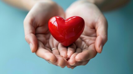 Fototapeta premium The heart in hands