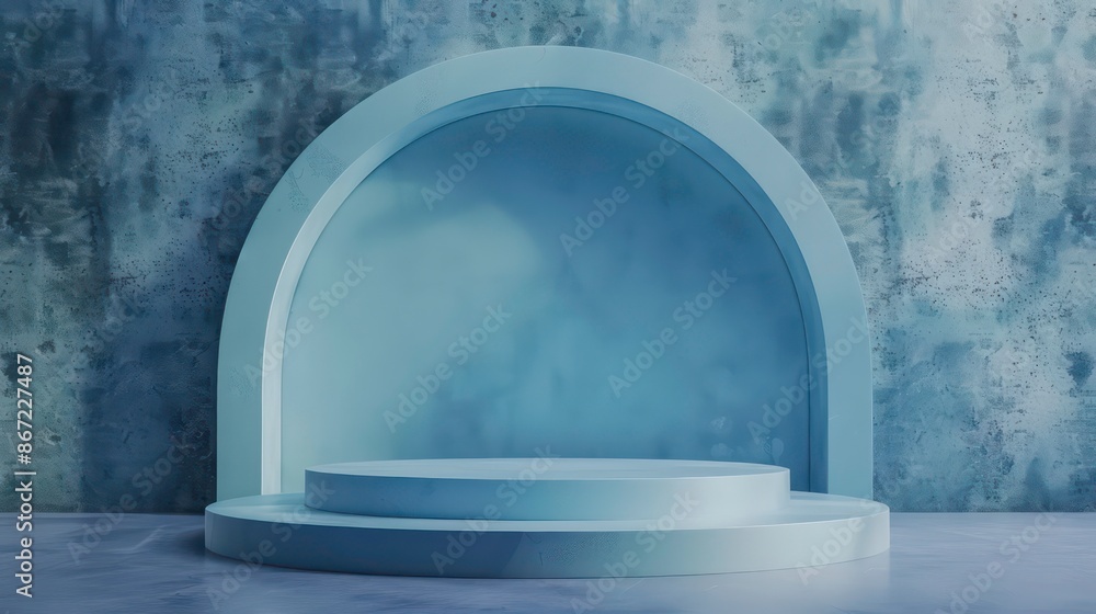 Poster 3d rendering abstract platform podium product presentation backdrop. generative ai