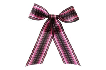 Striped ribbon isolated on transparent background