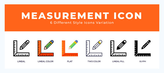 Measurement icon set. vector illustration.