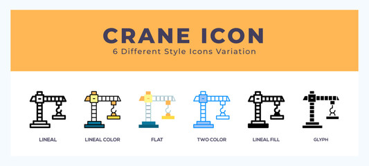 Crane symbol. logo. icon vector illustration.