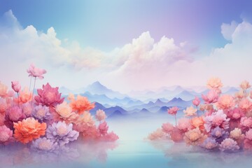 Fototapeta premium Watercolor Material Structure Background - Generative AI