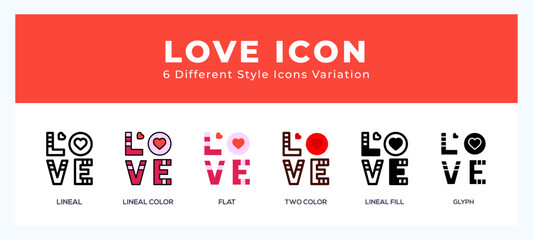 Love icon vector design illustration in trendy style