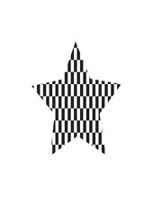 Obraz premium black and white star