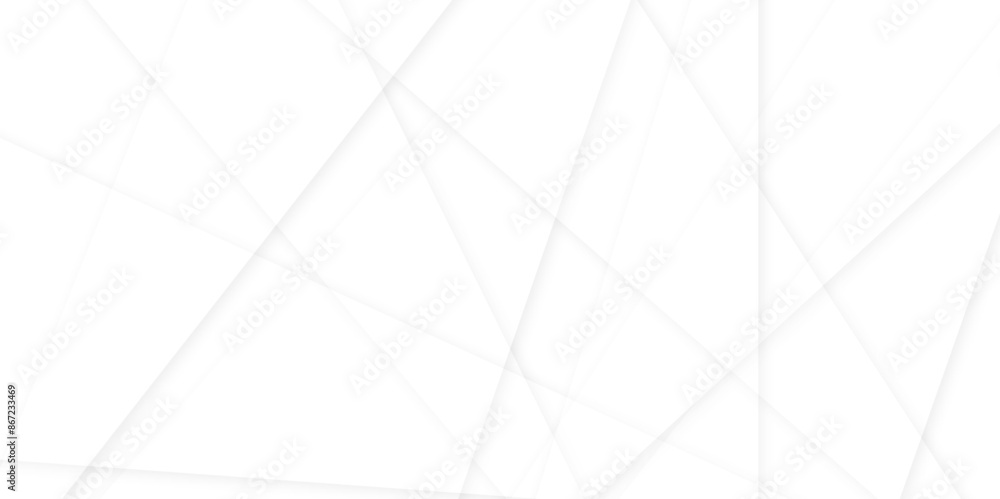 Poster abstract modern white and gray geometric lines vector background. squares in bright light with soft 