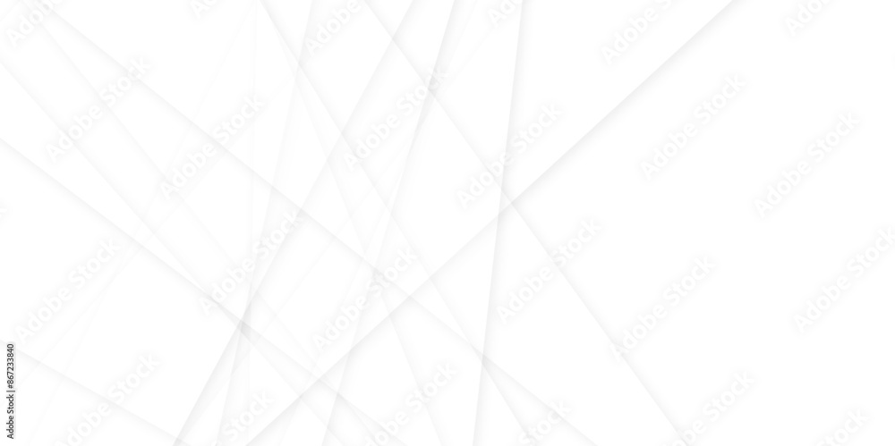 Poster abstract modern white and gray geometric lines vector background. squares in bright light with soft 