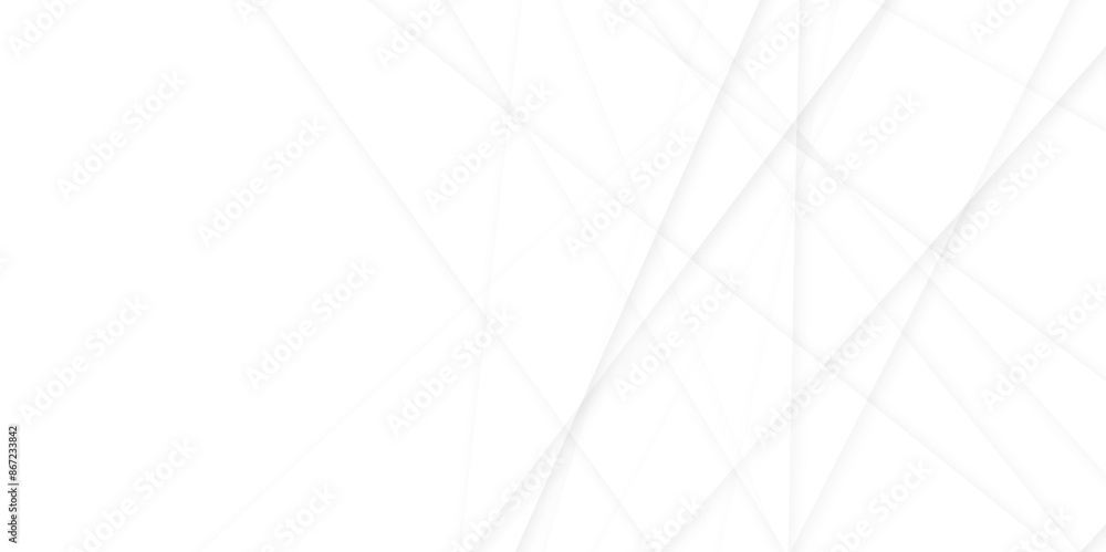 Poster abstract modern white and gray geometric lines vector background. squares in bright light with soft 