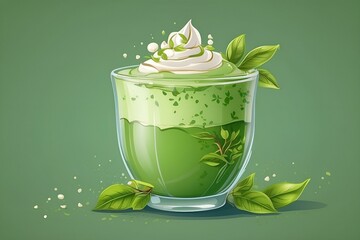 green tea latte
(Generative AI)